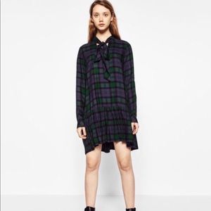 Zara plaid bow tie dress *****SOLD*****